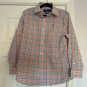 Vineyard Vines Whale Shirt Plaid - Boys S 8-10
